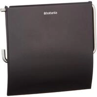 Brabantia 108600 Toilettenpapierhalter, Edelstahl, matt schwarz, 30 x 20 x 10 cm