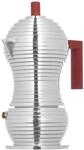 Alessi MDL02/3 R Pulcina Espressomaschine - Gu&szlig;aluminium. Griff und Knopf aus PA,