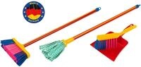 Theo Klein Wischmop Set I Vierteiliges, buntes Putz-Set I Mit Wischmop, Besen,