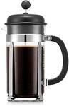 Bodum Caffettiera French Press Schwarz &ndash; 1L / 8 Tassen Kaffeebereiter &ndash;