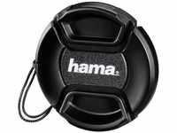 Hama Objektivdeckel für 49 mm Objektiv, Sicherungskordel, Smart Snap, Schwarz