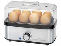 Profi Cook PC-EK 1139 Eierkocher für bis zu 8 Eier, Omelett-/Pochier-Funktion,