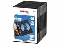 Hama DVD-Hülle Slim (auch passend für CDs und Blu-rays, extra schmal, mit Folie zum