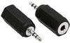 InLine 99308 Audio Adapter, 2,5mm Klinke Stecker zu 3,5mm Buchse, Stereo, 1 Stück