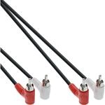 InLine Cinch Kabel, 2x Cinch St/St gewinkelt, 1,2m