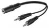 Audio-Video-Kabel 0,2 m 2x3,5 mm mono St.>3,5 mm stereo Kuppl. AVK 325-0020 0.2m