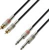Adam Hall Cables 3 STAR TPC 0600 Twin-Kabel 2 x Klinke TS auf 2 x Cinch | 6 m