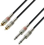 Adam Hall Cables 3 STAR TPC 0100 Twin-Kabel 2 x Klinke TS auf 2 x Cinch | 1 m