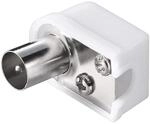 Goobay 11502 Koax-Winkelstecker / Kupplung mit Schraubbefestigung, IEC-Stecker...