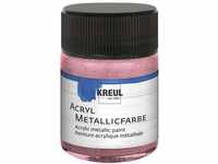 KREUL 77574 - Acryl Metallicfarbe, 50 ml Glas in metallic rosa, glamouröse
