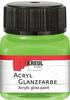 KREUL 79217 - Acryl Glanzfarbe, 20 ml Glas in lindgrün, glänzend-glatte...