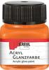 KREUL 79224 - Acryl Glanzfarbe, 20 ml Glas in orange, glänzend-glatte...