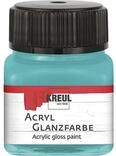 KREUL 79227 - Acryl Glanzfarbe, 20 ml Glas in t&uuml;rkis, gl&auml;nzend-glatte Acrylfarbe