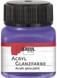 KREUL 79225 - Acryl Glanzfarbe, 20 ml Glas in violett, gl&auml;nzend-glatte Acrylfarbe