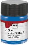 KREUL 79534 - Acryl Glanzfarbe, 50 ml Glas in blau, gl&auml;nzend-glatte Acrylfarbe zum
