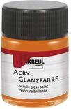 KREUL 79524 - Acryl Glanzfarbe, 50 ml Glas in orange, gl&auml;nzend-glatte Acrylfarbe zum