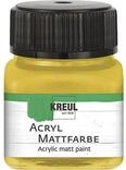 KREUL 75230 - Acryl Mattfarbe, gold im 20 ml Glas, cremig deckende, schnelltrocknende