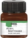 KREUL 75274 - Acryl Mattfarbe, schokobraun im 20 ml Glas, cremig deckende,