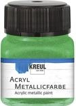 KREUL 77277 - Acryl Metallicfarbe, 20 ml Glas in gr&uuml;n, glamour&ouml;se Acrylfarbe...