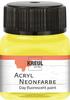 KREUL 77261 - Acryl Neonfarbe, 20 ml Glas in neongelb, fluoreszierende Acryl -