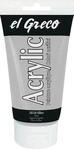 KREUL 28550 - El Greco Acrylic, 150 ml Tube in silber, hochpigmentierte, gl&auml;nzende