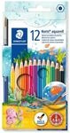 STAEDTLER 14410NC12 - Noris Club Aquarell-Buntstifte, 12 brillanten Farben 