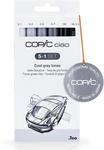 COPIC Ciao 5+1 Set "Cold Grey Tones", 5 Twin Marker mit einer mittelbreiten und einer