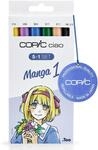 COPIC Ciao Marker 5+1 Set "Manga 1", 5 Allround-Layoutmarker mit einer mittelbreiten