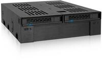 ICY DOCK 2X 2,5" SATA/SAS HDD/SSD Wechselrahmen mit schraubenlosen Trays Plus...