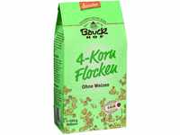 Bauckhof 4-Korn-Flocken, ohne Weizen, 2er Pack (2 x 500 g Tüte) - Bio