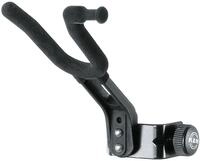 K&M 15580 Violinen-Halter Schwarz - flexible Klemmvorrichtung mit Bogenhalter,