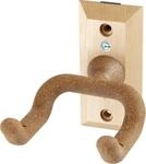 K&M 16220 A+E-Gitarren-Wandhalter - Kork Holz Kombination - starre Gabel -