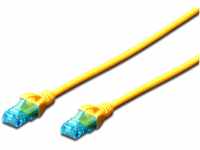 DIGITUS LAN Kabel Cat 5e - 0,5m - CCA Netzwerkkabel Mit RJ45 - U/UTP Ungeschirmt -
