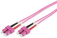 DIGITUS DK-2522-02-4 &ndash; Glasfaserkabel OM4 &ndash; 2 m &ndash; SC zu SC &ndash; Duplex LWL Kabel