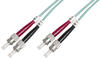 DIGITUS DK-2511-01/3 – Glasfaserkabel OM3 – 1 m – ST zu ST – Duplex LWL Kabel