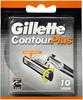 Gillette ContourPlus Rasierklingen für Rasierer Herren, 10 Ersatzklingen für