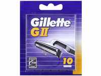 Gillette GII Rasierklingen, 10 Ersatzklingen für Nassrasierer Herren mit doppelten
