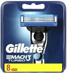 Gillette Mach3 Turbo Rasierklingen Silber, 8 St&uuml;ck