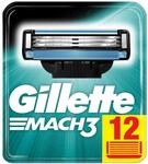 Gillette Mach3 Rasierklingen f&uuml;r M&auml;nner, 12 St&uuml;ck