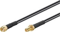 WLAN Antennenkabel 1m, RP-SMA Stecker auf RP-SMA Buchse, vergoldet Schwarz