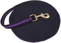 Covalliero Longierleine Softlonge | 8 m, Blau/Violett, Mischgewebe, mit Drehkarabiner