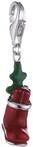 Esprit Damen-Charms santa's shoe 925 Sterlingsilber rot gr&uuml;n Lack ESCH90942A000
