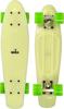 Ridge Skateboard Serie Mini Cruiser Board Komplett Fertig Montiert, Glow White/Clear