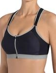 TriAction Damen B&uuml;gelloser Sport-BH Control Boost F, Gr. 70B, Schwarz (Black 04)