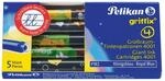 Pelikan 960542 - Tintenpatronen Tiere 5 St&uuml;ck lang f&uuml;r Griffix F&uuml;llhalter