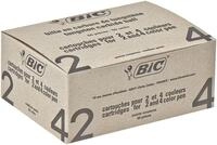BIC 4 Farben Kugelschreiberminen rot 4 Colours, 50er Pack, dokumentenechte Tinte,