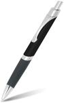 Online Druck-Kugelschreiber Sporty Schwarz, Aluminium-Kulli, auswechselbarer Mine,