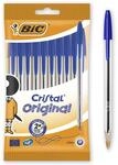 BIC Kugelschreiber Cristal Original, in Blau, Strichst&auml;rke 0,4 mm, 10er Pack, Ideal