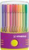Premium-Filzstift - STABILO Pen 68 ColorParade in lila/gelb - 20er Tischset - mit 20