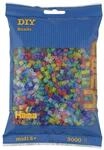 Hama Perlen 201-54 B&uuml;gelperlen Beutel mit ca. 3.000 bunten Midi Bastelperlen mit